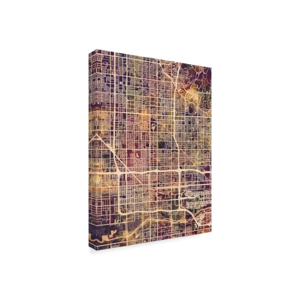 Michael Tompsett 'Phoenix Arizona City Map Ii' Canvas Art,14x19